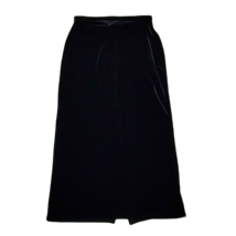 Kathie Lee Classy Long Velveteen Skirt ~ Sz M ~ Black ~ Stretchy  - £13.61 GBP