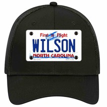 Wilson North Carolina Flight Novelty Black Mesh License Plate Hat - £21.67 GBP