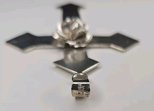 Silver 925 Cross Crucifex Pendant Charm Rose Item image 7