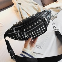 Bolsa De Moda 2022 New Designer Belt Waist Bag Fashion Rivet Crossbody Bags For  - £31.85 GBP