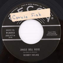 Bobby Helms – Jingle Bell Rock / Captain Santa Claus - 1957 45 rpm 9-30513 Glove - $6.21