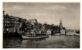 Montelbaanstoren a tower on the banks of a canal in Amsterdam RPPC Postcard - £7.74 GBP