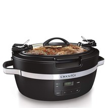 Crockpot Thermoshield Easy Carry Handles |6 Quart Manual Slow Cooker, Black - £130.55 GBP