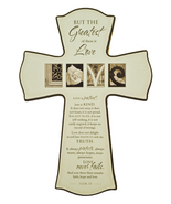 Large Wood Cross -- 1Corintians 13:13 -- The Greatest is Love (17&quot; x 12&quot;... - £27.61 GBP