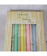 Vtg New Emkay Flower Tapers Muench Kruezer Candle Co Set 12 Multi Pastel... - $36.40 CAD