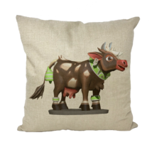 Dark Brown Cow Throw Pillows - £15.98 GBP