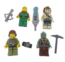 LEGO Mini figure SET OF 4 Castle Troll Legends Of Chima Leonidas Forestman Pilot - £13.32 GBP