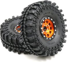 2 Pc RC 1.9 Mud Terrain Tires Super Grip Soft Crawler Truck Tire 4.75&quot; &amp;... - $26.72