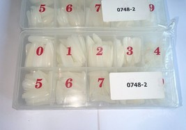 500pcs Clear Fake Nails Full Cover Tips Boxed Set Mixed Sizes 0-9 Manicure image 6