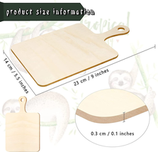 Set of 6 Mini Wooden Cutting Boards with Handle - Small Kitchen Serving Boards f - £10.16 GBP