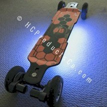 Remote Controlled Double Strip LED Light Kit For Skateboards 20 Colors &amp;... - £31.93 GBP+