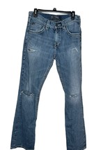 Silver Men&#39;s Jeans Gordie Straight Leg Cotton Distressed Mid-Rise Denim ... - $34.64