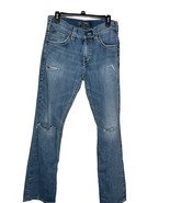 Silver Men&#39;s Jeans Gordie Straight Leg Cotton Distressed Mid-Rise Denim ... - £27.60 GBP