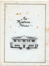 The Montrose House Menu Montrose Pennsylvania HAUNTED - £30.07 GBP