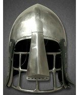 Halloween Medieval Nasal Bascinet Armor Helmet Head Protection Knight&#39;S ... - £286.47 GBP