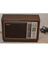 Vintage Sony ICF-9740W 2-Band AM/FM Radio Simulated Wood Cabinet  - £56.04 GBP