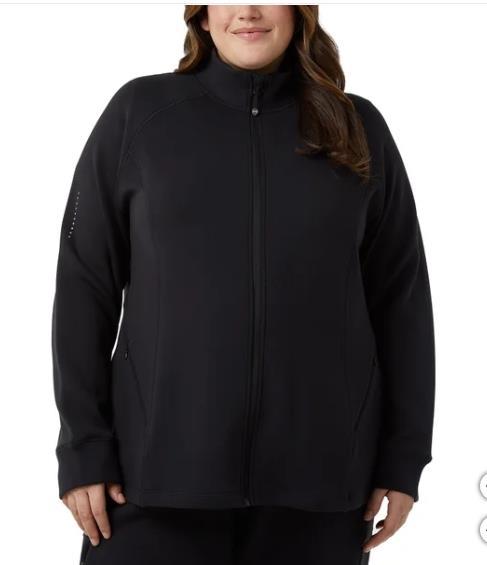 32 Degrees Womens Jacket Black Full-Zip Pockets Stretch Active Workout Gym Soft Item image 6