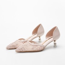 Women&#39;s Wedding Bridal Shoes Party Shoe apricot2 34 - £20.77 GBP