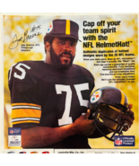 1981 NFL HelmetHat Advertisement Vintage Pittsburgh Steelers Joe Greene ... - €10,99 EUR