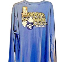 Nebraska Cornhuskers Knights Apparel Men&#39;s T-Shirt Blue Aztec Cotton XL New - $216.80 MXN