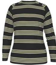 Casual contemporary men&#39;s T-shirt with long sleeves stylish modern stripes  - £31.32 GBP