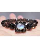 Dark Smoky Labradorite Charm Hypersthene Bracelet Trending Now Protectio... - $2,305.71 MXN