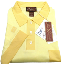 Red Jacket Pikwakwad Men&#39;s Golf Shirt Mercerized Cotton Italy Yellow Siz... - £19.86 GBP