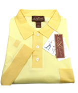 Red Jacket Pikwakwad Men&#39;s Golf Shirt Mercerized Cotton Italy Yellow Siz... - £19.66 GBP