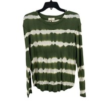 Anthropologie T.La Green Tie Dye Thermal Shirt Small New - £26.22 GBP