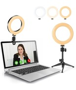 MVideo Conference Lighting Kits, 6” LED Selfie Ring Light with Tripod Stand - $19.34