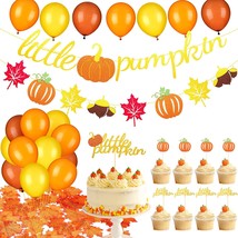 Little Pumpkin Party Decorations Includes Little Pumpkin Banner, Fall  - £23.97 GBP