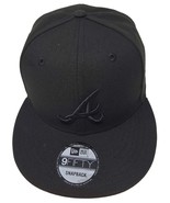 Atlanta Braves Authentic New Era 9FIFTY Blackout Snapback Baseball Cap - $642.95 MXN