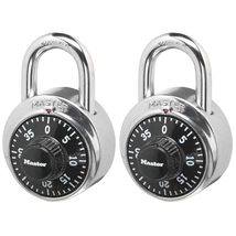 Master Lock Locker Lock Combination Padlock, 2 Pack, Black, 1500T - $14.63