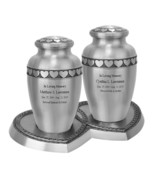 Circle of Hearts Pewter Companion Urns - $486.83 CAD