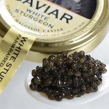 Italian White Sturgeon Caviar - Malossol, Farm Raised - 1 oz, glass jar - £62.72 GBP