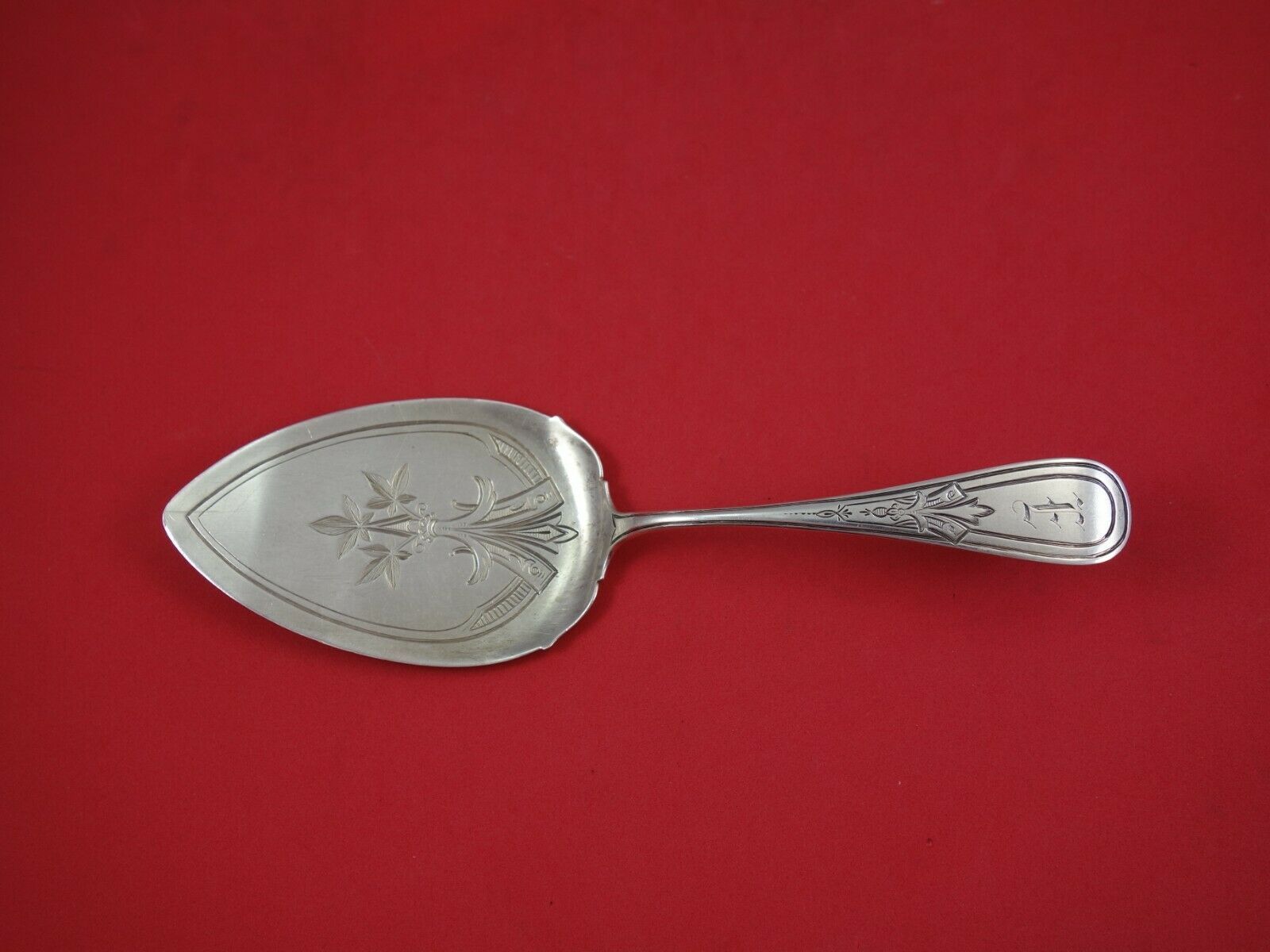 Whiting Sterling Silver Pie Server All-sterling FH Brite-Cut 8 1/2" Vintage - £202.60 GBP