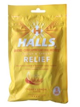 Halls Cough Suppressant Drops Triple Soothing Action Honey Lemon 30 ct (8 Packs) - £16.30 GBP