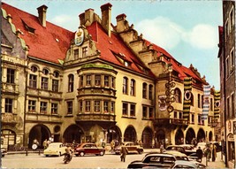 Vtg Postcard Munich Hofbräuhaus, Street View Continental - £5.16 GBP