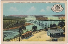Postcard Niagara Falls Showing Falls View Bridge Niagara Falls Ontario - £3.90 GBP