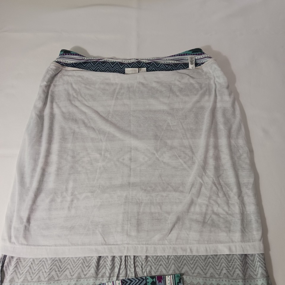 CATO RN#37080 Women's Green Multicolor Geometric Elastic Waist Long Skirt 14/16W Item image 12