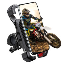 Motorcycle Phone Mount Auto Lock 100Mph Military Anti-Shake Bike Phone Holder - £22.44 GBP