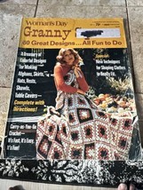 Vintage 1973 Granny Squares Crochet Projects Magazine Crop Tops Maxi Skirts - £14.18 GBP