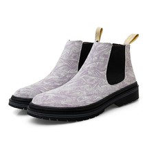 Big Size 37-46 Genuine Leather Boots Men Chelsea Boots Retro Slip-on Ankle Boots - £61.91 GBP