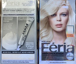 2 L&#39;Oreal Paris Feria Absolute Platinum Advanced Lighting Platinum Hair color - £30.86 GBP