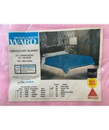 Vtg Montgomery Ward Pink Acrylic Blanket Twin NOS 1970s Fiberwoven Cotta... - $614.61 MXN