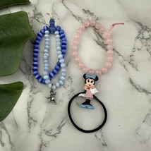 Disney Vintage Y2k Accessory Lot Winnie The Pooh Bracelet Minnie Hair Tie - $15.83