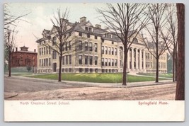 Postcard North Chestnut Street School Springfield Massachusetts - £3.55 GBP