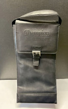 WINE CARRIER BAG Black FAUX LEATHER CHAMPION INTERNATIONAL LTD LEEDS - $14.99