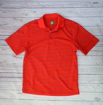 Under 2U Men&#39;s Polo Shirt M Light Red w Black Stripes - £6.27 GBP