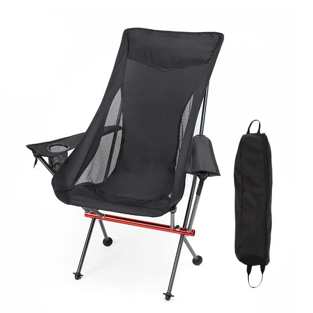 Outdoor Camping Chair Ultralight Compact Portable Folding Chair With Armrests - £71.83 GBP+
